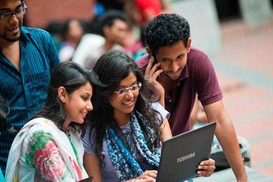 Students exploring universities and colleges in Bangladesh